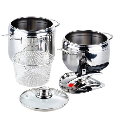 Professional Stainless Steel Pressure Cooker 3.5+5 L, 2-Piece Set