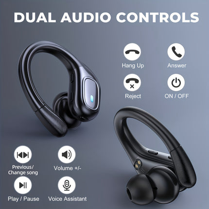 Wireless Earbuds for Running Sports Stereo Audio LED Display, ENC Noise Cancelling Headset Built