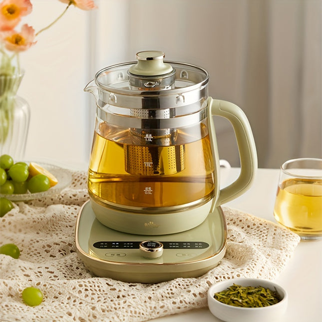 Bear Health-Care Tea Maker And Kettle, 9-In-1 Programmable Brewing Master, 1.5 Liters, Spruce Blue