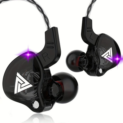 Microphone Headphones, HiFi Bass Sport In-ear Monitor Headset, Music Game Earbuds 3.5MM