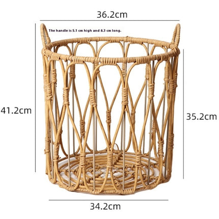 Rattan Storage Basket Woven Dirty Laundry