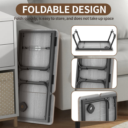 Height 5-Position Portable Laptop Desk with Cup Holder & Storage Tray Lightweight