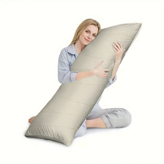 A Super Long Pillow Measuring 50.8X137.16 Cm - Featuring a Super Soft, No-Core Design, Washable,