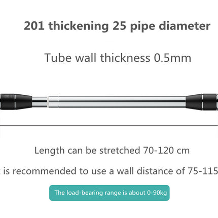 Punch-free Telescopic Rod Curtain Rod Bedroom Shower Curtain Rod Drying Rack Free Installation Support Rod Rising And Shrinking Clothes Rod