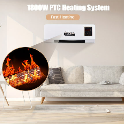 Heater And Fan Combo 1800WDual Use Wall Mounted Electric Fan