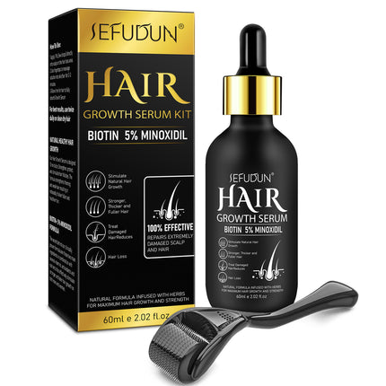 SEFUDUN Micro Needle Roller Scalp Massage Hair Care Essential Oil