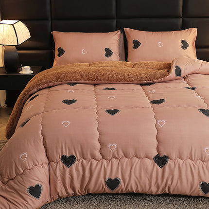 Warm Crystal Velvet Milk Velvet Single Color Warm Blanket and Thickened Quilt