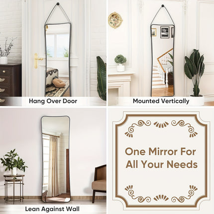 16"x48" Wall Mirror Full Length, Wall-Mounted Mirror, Irregular Mirror, Body Mirror For Wall In Bedroom,