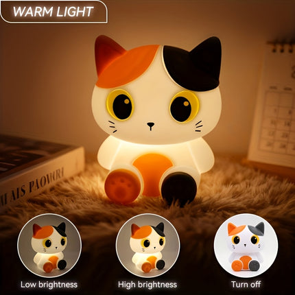 Cute Cat Night Light | Tabletop Decorative LED Light, USB Rechargeable, Ideal for Christmas and New Year Gifts