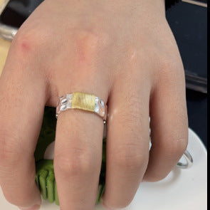 Geometric Simple Bracelet Wide Face Ring