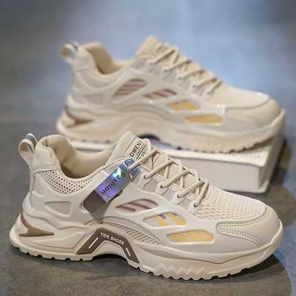 Men'S Summer Breathable Mesh Sneakers - Thick-Soled Cushioned Running Shoes with Arch Support,