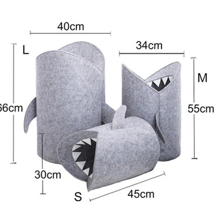 Cute Shark Shaped Kids Toy Storage Basket Multi-Functional