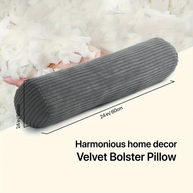 One Piece of Body Pillow with a Coral Fleece Cover, Designed As a Long Round Cervical Roll Pillow.