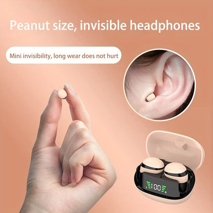 Wireless Headphones - Impossibly Compact Peanut Design,