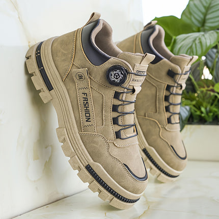Urban Street Fashion Rotating Buckle Design Outdoor Casual Sneakers, Comfortable Thick