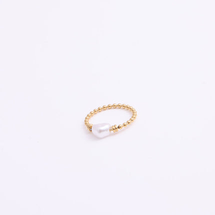 Titanium Steel Electroplated With 18k Gold Featuring A Peach Heart And Freshwater Pearl