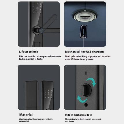 Aluminum Alloy Indoor Apartment Hotel Fingerprint Password Lock