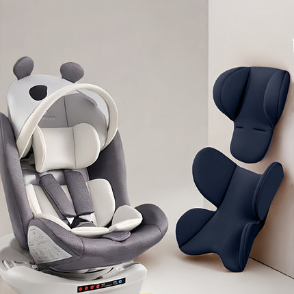 2 P Child Safety Seat Waist Cushion + Headrest Pad, Washable Cover for Stroller