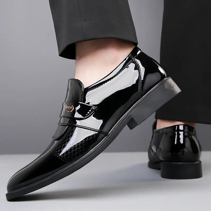 Men's Leather Slip-On Shoes - Waterproof Business