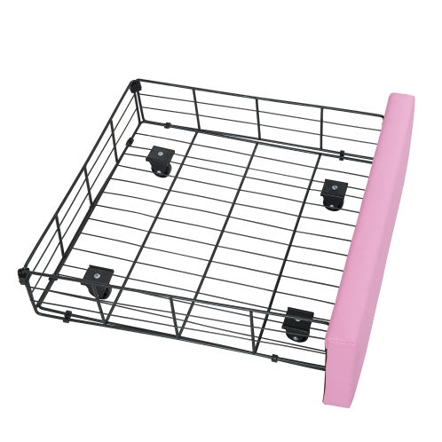 Twin Size Upholstered Bed Frame With LED