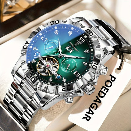 Men'S Luxury Business Watch with Automatic Movement, Waterproof, Luminescent Hands