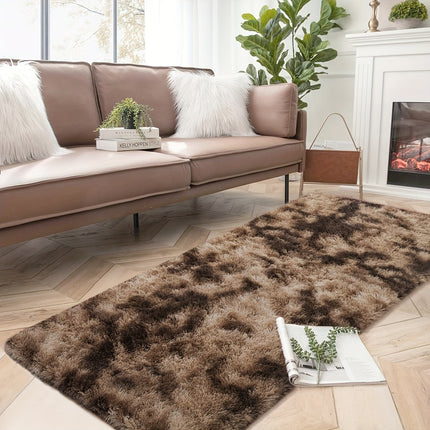 1pc Nordic Style High-Density Plush Mat, Square Mat, Light -Friendly and Easy to Clean,