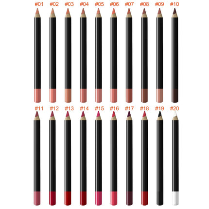 Foreign Trade Cross-Border 20-Color Multi-Functional Waterproof Lip Liner