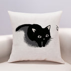 8Black Cat / 35X35cm Pillowcase