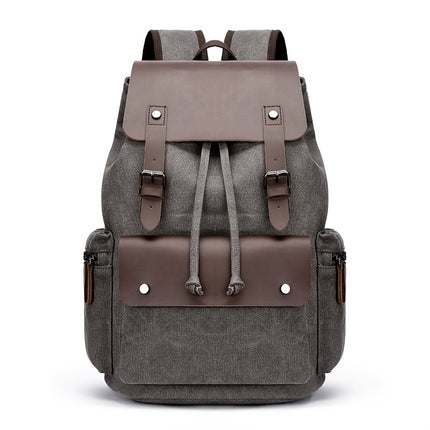 1pc Trendy Retro Canvas Computer Bag Backpack, Student School Bag, Retro Casual Backpack,