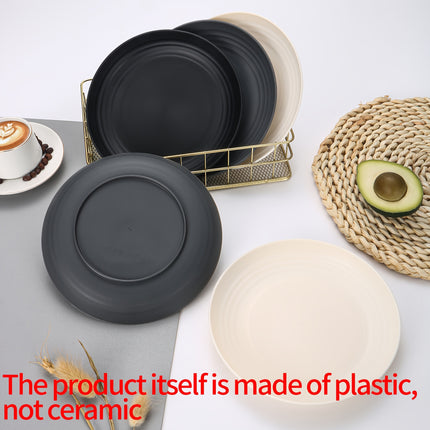 4/16/32pcs Plastic Cutlery Set for Kitchen, Includes Dinner Plates, Dessert Plates, Bowls, and Cups,