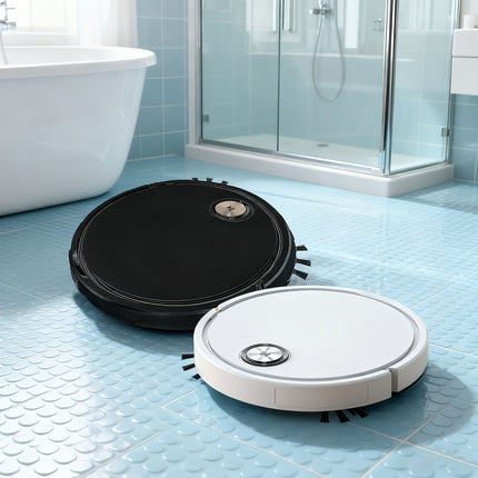 Ultra-Thin Robot Vacuum Cleaner with Dual Suction & Mop, USB Rechargeable, 60dB Quiet Operation