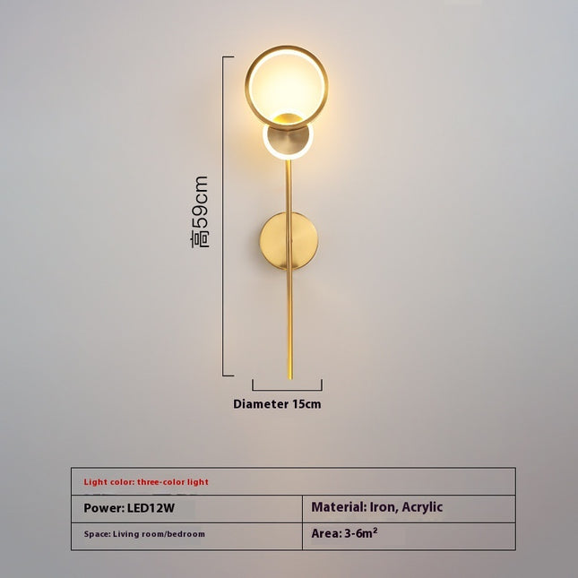 Creative Bedroom Bedside Lamp Modern Minimalist Wall Lamp