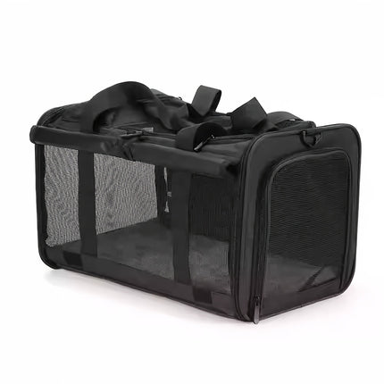 Large Roll-Up Cat Carrier for Outdoor Use, Portable, Breathable, Windproof