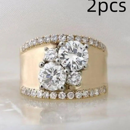 European And American Luxury Round Engagement Ring