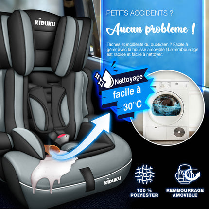 Child Car Seat 9-36 Kg (1-12 Years) with Cushion for Child Seat - ECE R129/03 Car Seat, Group 1/2/3 Child Car Seat 5