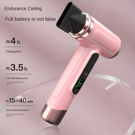 Rechargeable Hair Dryer with Three Temperature Settings for Hot And Cold Air, Powerful Mini Design