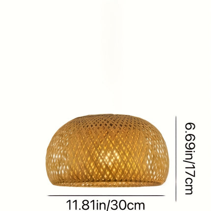 Bamboo Woven Lampshade for Traditional Chinese Style Dining Room, Tea House