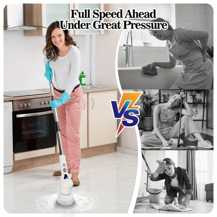 Electric Rotating Cleaning Brush, Cordless Cleaning Brush with Adjustable Extension Arm, 3, 6, 9