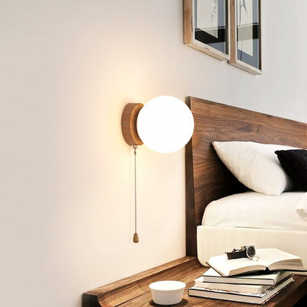 Bedroom Atmosphere Bedside Corridors Hallway Aisle Light Wood Grain Wall Lamp