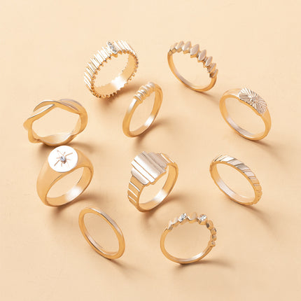 Womens Sophisticated Alloy Ring Set