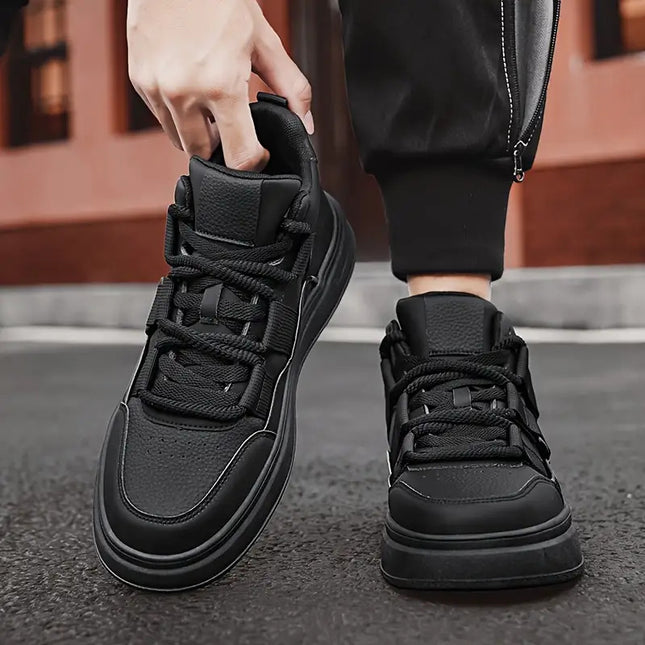 Men'S Skateboard Shoes - Mid-Top Support with Adjustable Lace Buckle, Breathable Fabric Upper & EVA Sole,