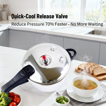 Heavy-Duty 9L/10L Large Pressure Cooker  Commercial & Home Kitchen Use