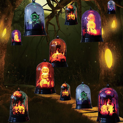 Halloween witch black cat led lights
