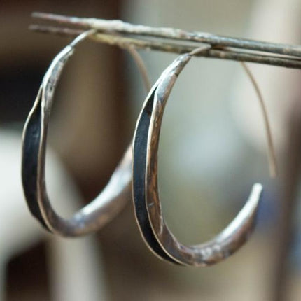 Retro Style Semicircle Large Circle Simple Ladies' Pendant Earrings