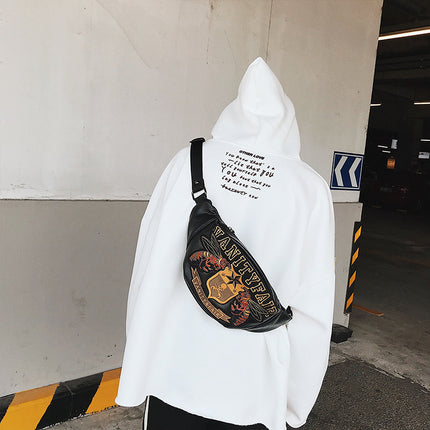 Fashion chest bag leather waist bag