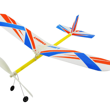 Double - wing rubber - powered aircraft