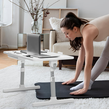 Foldable Laptop Stand For Bed Tables, Adjustable Portable Laptop Bed Tray Table, Used For Eating