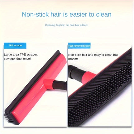 Broom Head, Extendable Handle, Non-Charging Lazy Cleaning Tool for Dog Owners
