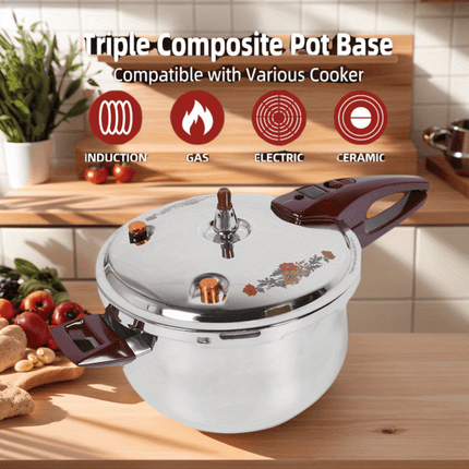 Exquisite Print Anti-Scratch Durable Stainless Steel Multi-Capacity Cooking Pot