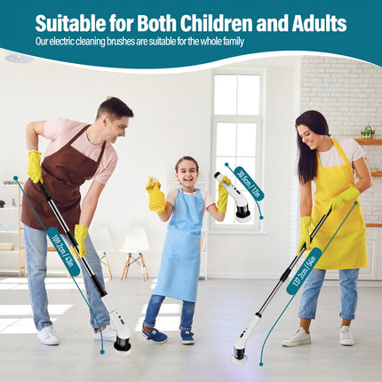 Electric Rotating Cleaning Brush with Display Screen, Featuring 3 Adjustable Speeds,